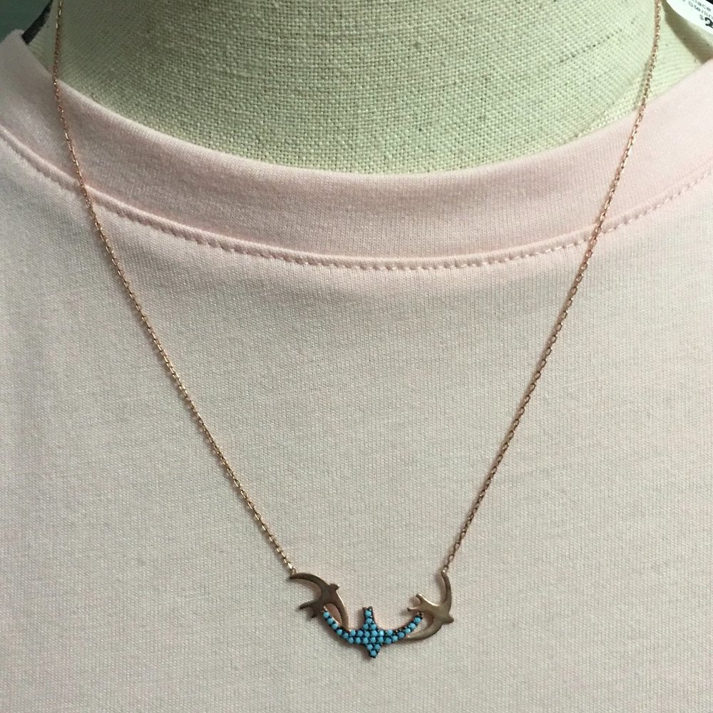 NWT Swallow Sterling Silver Necklace